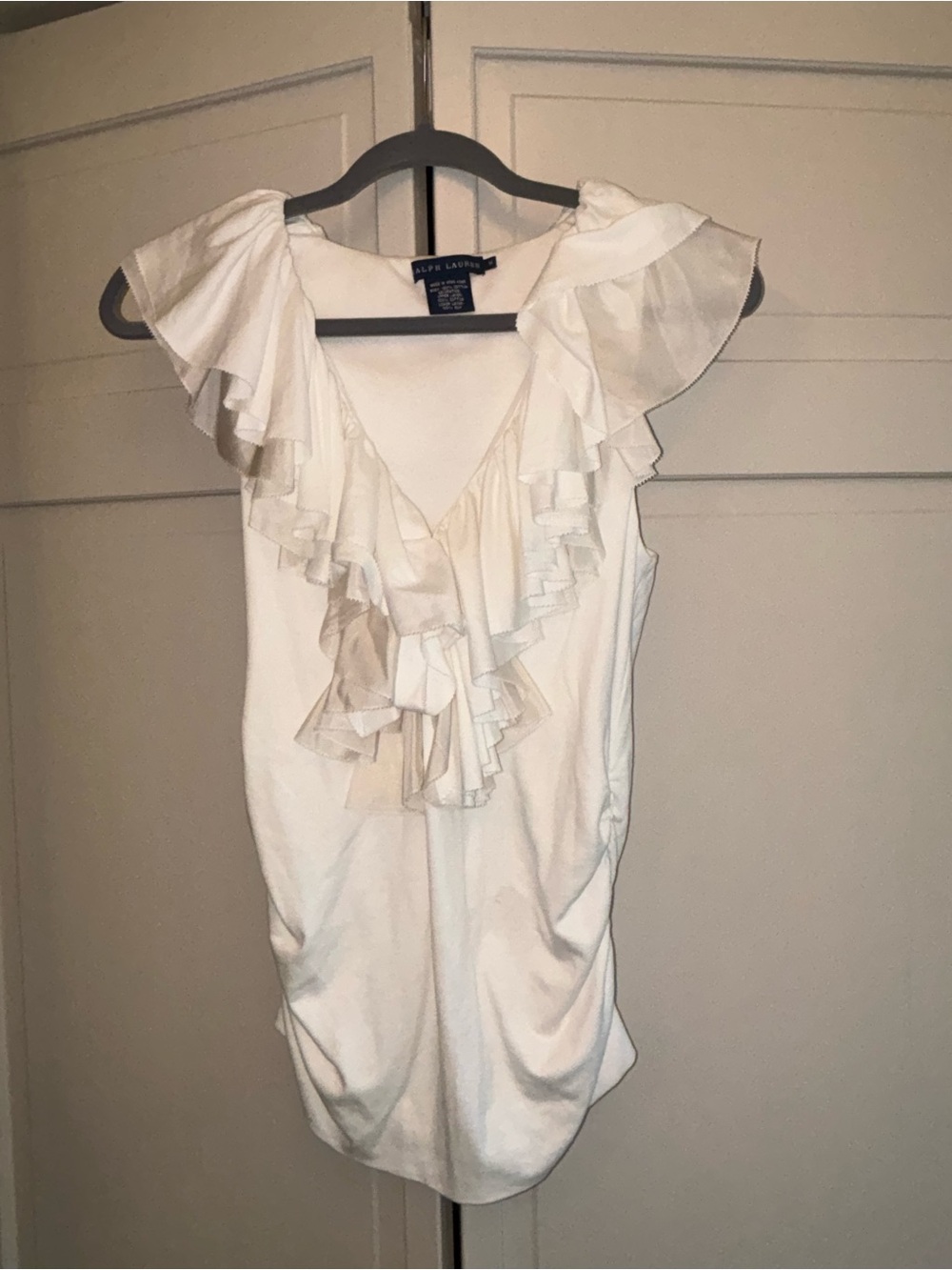 Ralph Lauren Sleeveless Ruffle blouse